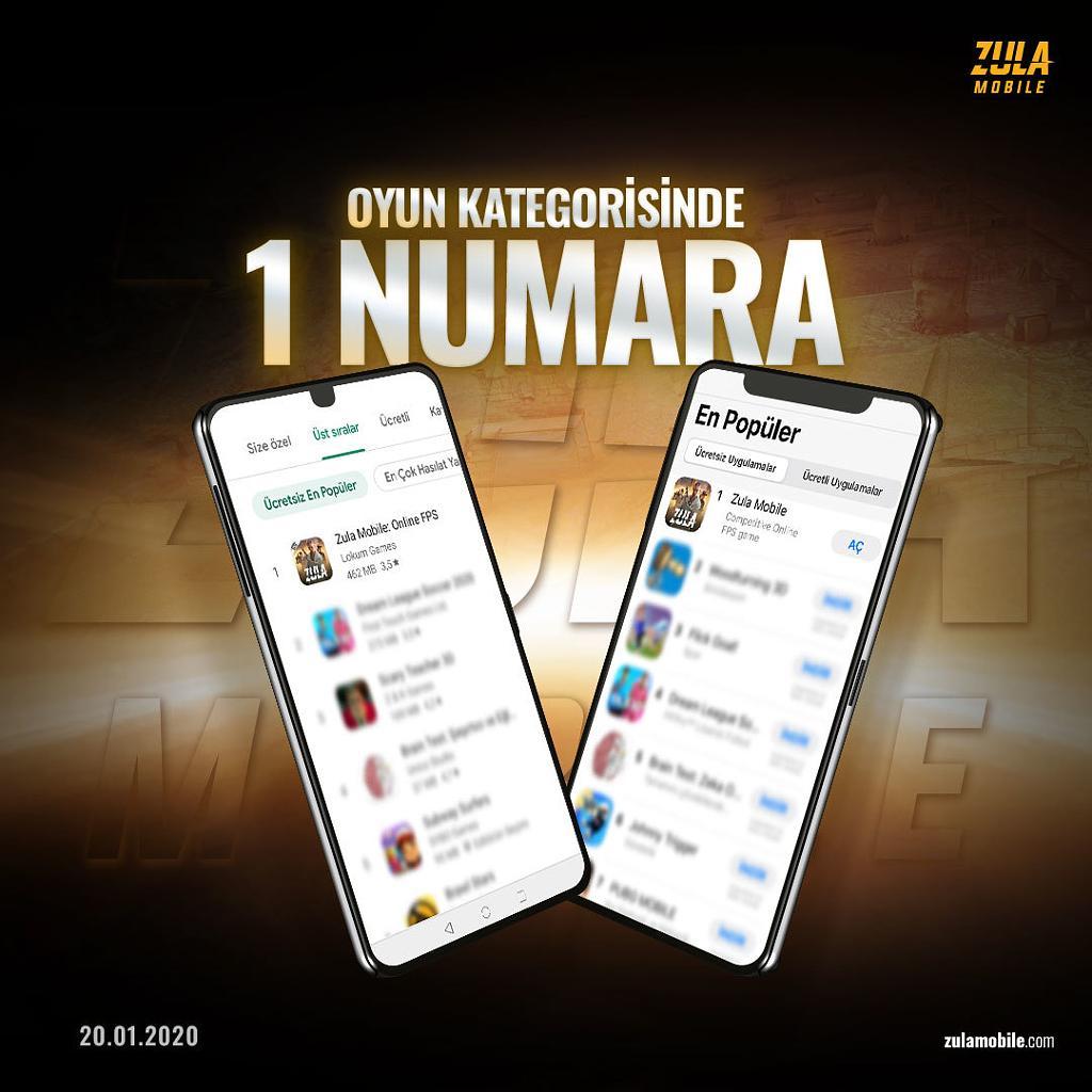 Zula Mobile — #1 on Google Play and App Store within 24 hours, 1.2M players in 2 weeks with zero paid media, 2020