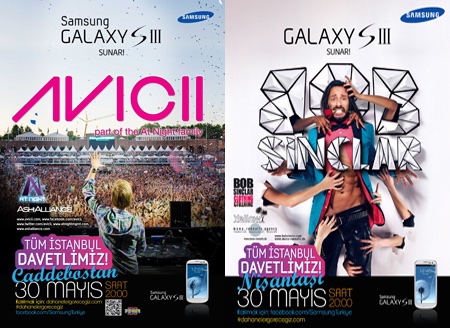 Samsung Galaxy SIII launch — simultaneous Avicii and Bob Sinclar concerts, Istanbul, 30 May 2012